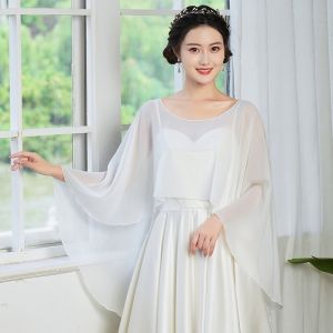 Bride Shawl Summer Thin Chiffon Pullover Shawl Wedding Dress Multicolor Cloak