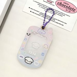 MMLUCK Điện thoại mini Giá đỡ thẻ ảnh Chó PVC Tấm bảo vệ màn hình Thẻ thần tượng Giá đỡ thẻ ảnh sao Cá tính Ốp bảo vệ thẻ truy cập Trang trí phòng