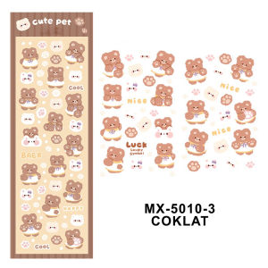 Sticker Aesthetic Lucu Motif Kartun Anti Air Hiasan DIY Diary Scrapbook Tumblr Ponsel MX-5010 YARRA