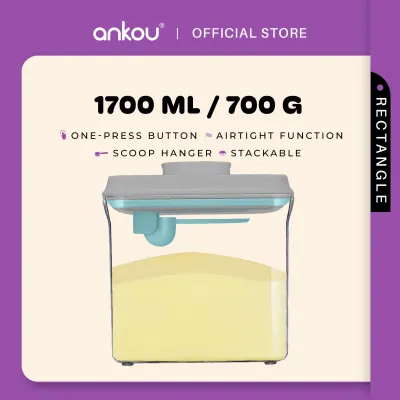 ANKOU Airtight Food Storage/Milk Powder Container - Rectangle (1700ml)