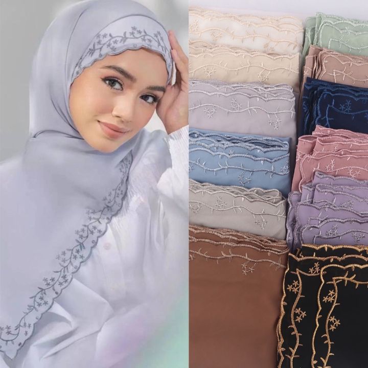 shawl sulam hitam gold