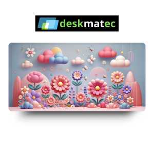 DESKMATEC Mouse Pad Spring Blossom Garden Scene