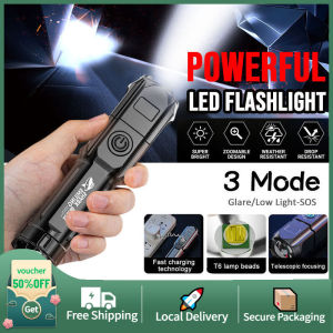 24 hours delivery Original Outdoor Flashlight ABS Strong Light Focusing LED Waterproof camping Zoom light led torchlight