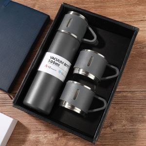 Thermos Cup set Double-Layer Stainless Steel Vacuum Thermos Bottle Travel Mug Water Bottle Cup Set Gift Set 保温杯套礼物