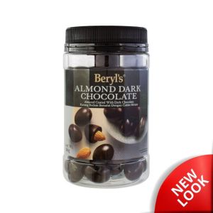 beryls dark Almond chocolate  330 g. BBF.31/10/26 จากมาเลเซีย