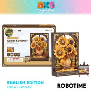 Robotime Rowood Golden Sunflower Wall Art 3D Wooden Puzzle (TH002) Wooden Flower Puzzle