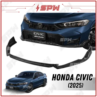Honda Civic FE Facelift 2025 Modulo Front Skirt Front Lip MDL Bodykit Skirting Lips Gloss Black Paint ABS Exterior Accessories