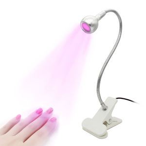 4 Color UV Gel Lamp 3W Flexible Desk Lamp for Gel Curing Money Detector Purple Light Small Desk Lamp