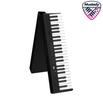 MUSLADY Đàn Piano điện tử có thể gập lại 88 phím Bàn phím điện di động MIDI USB BT Kết nối có thể sạc lại với giá đỡ nhạc/Túi đàn piano/Bàn đạp duy trì cho người mới bắt đầu luyện tập tại nhà