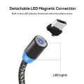 Kabel Magnet Kabel Magnetic Kabel Magnetik Charger Magnetic Magnet Type C USB 2.4A LED. 