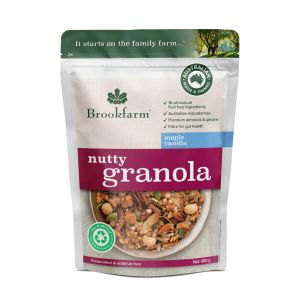 Brookfarm Nutty Granola - Maple Vanila 350g 16 all-natural fruitfree ingredients:
