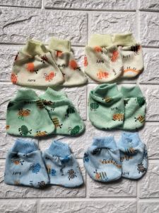promo 3pasang sarung tangan dan kaki bayi/sartaki tebal dan lembut/ sarung tangan bayi murah/sarung tangan bayi lucu i