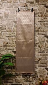 30.ผ้าฝ้าย ผ้าทอทั้งผืน ลายยกดอกโบราณสีทอง