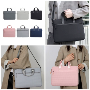 Stylish Laptop Case Water Resistant Oxford Fabric Sleeve Pouch for 14/15.6 inch Notebook Houndstooth Pattern Storage Bag