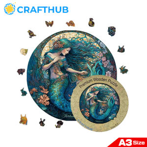 Crafthub Mermaid - Mythical Siren Creature of the Sea | Thicker and high quality jigsaw puzzle board games
