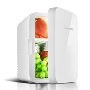 INNEED Hộ gia đình Tủ lạnh mini Cửa đơn 8 lít Tủ lạnh ô tô Di động Màn hình hiển thị nhiệt độ kỹ thuật số Hộp làm mát mini Tủ lạnh thực phẩm đẹp