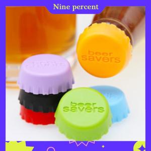 Nine percent 6pcs Reusable Silicone Bottle Caps Beer Cover Soda Cola Lid Wine Saver Stopper