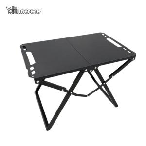 Camping & Hiking Portable Table with Tripod Base for Picnic and Outdoor Cooking Foldable and Lightweight Design