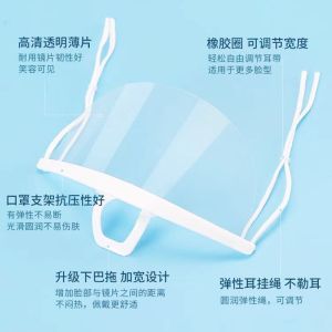 10pcs Transparent Face Shield for Food Service | Adjustable Reusable & Washable | Lightweight Protective Plastic Mask for Restaurants and Kitchens