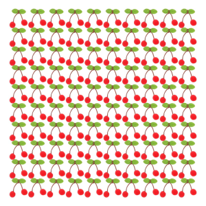 100Pieces Sturdy Polyester Cherrys Pompoms Craft Materials Convenient for Hair Ornament Bag Decorations