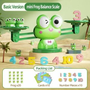 Oldlaiben Math Balance Toy Frog Scale Digital Counting Game Kids Learning Educational STEM Preschool