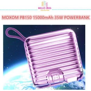 MOXOM MX-PB150 15000mAh / MX-PB151 20000mAh 35W PD 20W SCP 22.5W WITH BUILD IN CABLE POWER BANK