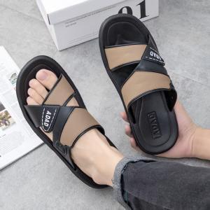 High Quality Wear Resistant Men Korean Fashion Open Toe Sandals Anti Skid Waterproof Sole All Season Outdoor Work Daily Wear Trendy sandals