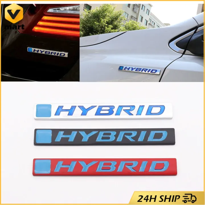 Topteng Emblema Metallo 3D Adesivo Per Auto - Scritta HYBRID Per Portellone Posteriore, Cofano, Decorazione