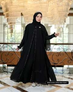 Shafina Abaya Matt Ceruty Mix Payet Size XLDress Abaya Wanita Dewasa Fashionable Terbaru 2025 Trendy