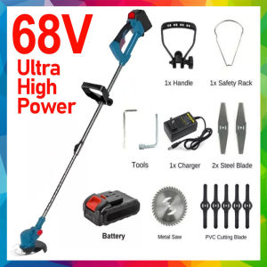 COD+Lawn Mower Cordless Electric Grass Cutter Trimmer Rechargeable Lithium Battery Household Weeder