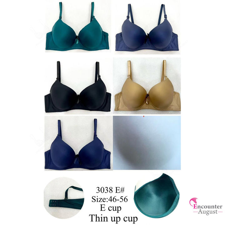 Plus Size Adjustable Bra Cup E Women's Sexy Push Up Soft Smooth Bra With- wire 3038