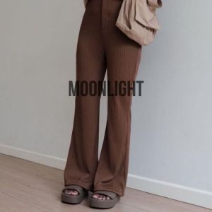 Becozy-Knit Pants Highwaist - Kulot rib Knit Premium - Highwaist Kekinian - celana panjang wanita