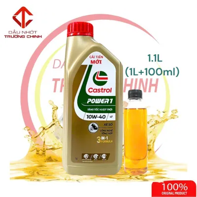 Nhớt Castrol Power 1 4T 10W40 dành cho xe số tay côn hàng chính hãng