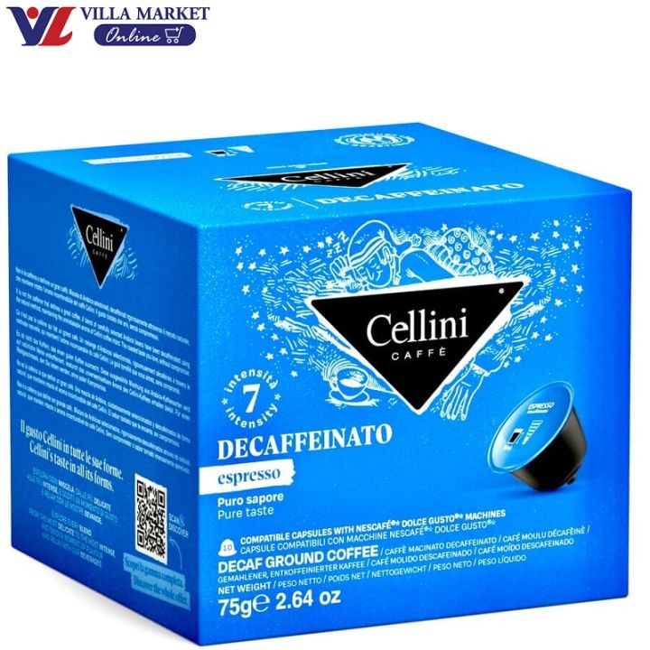 Cellini Espresso Decaffeinato Coffee Capsules 10 Capsules กาแฟแคปซูล ...