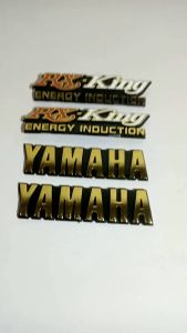 STRIPING RX KING 1983 MERAH HIJAU BIRU SATU SET EMBLEM ATOM TIMBUL