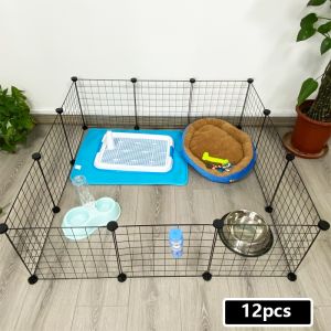 DIY Pet Fence Dog Fence Panel 30cm*30cm Extendable Dog Cage Pet Cage Stackable Pet Cat Rabbit Cage Pet Fence