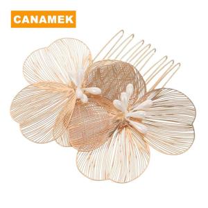 【CANAMEK】 Ancient Style Flower Hair Clip For Women Girls Wedding Hair Accessories Bride Wedding Hair Combs Bridesmaid Headpiece Gifts