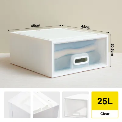 Citylife 25L Stackable Storage Drawer Plastic Container box Home Organizer Drawer Plastic Cabinet