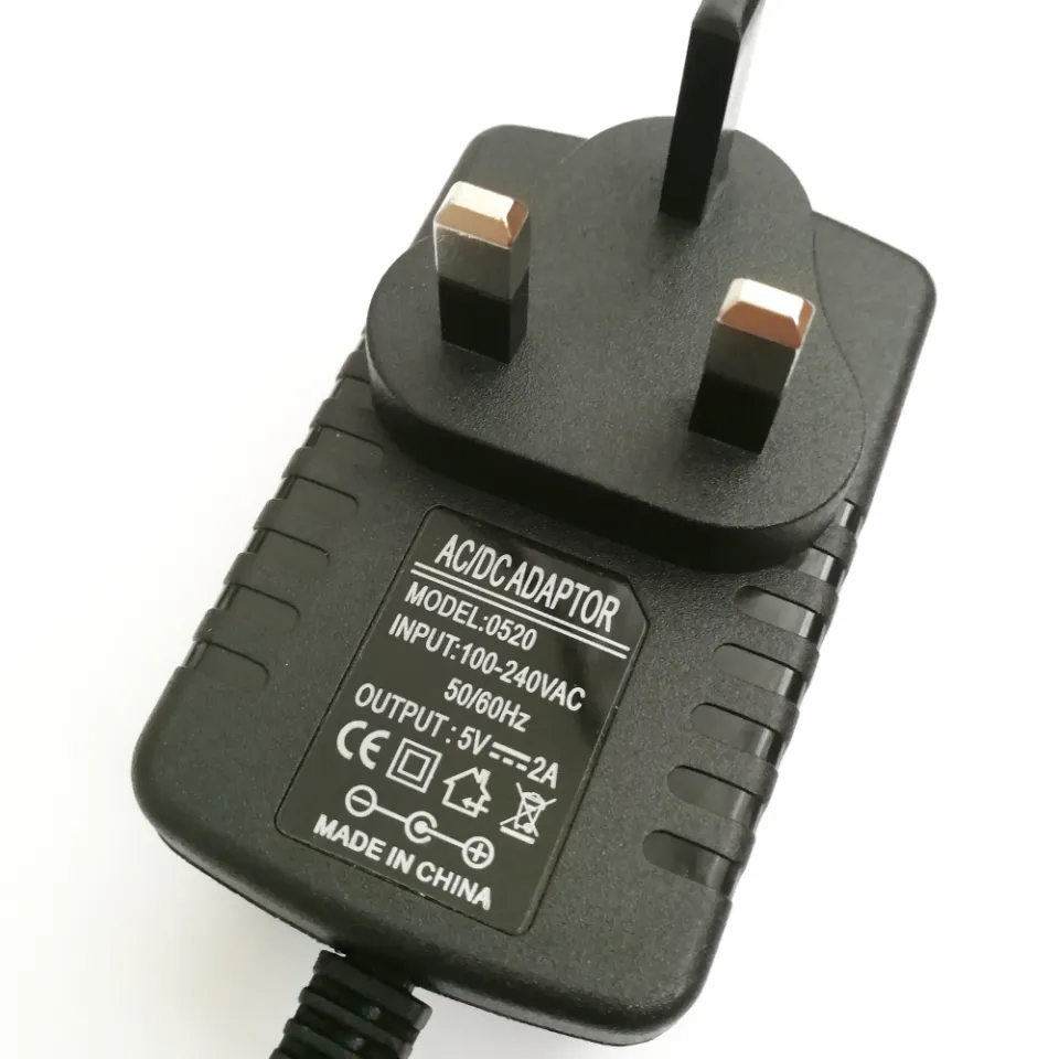 Alimentatore Adattatore 5V 2A DC Connettore 5.5 x 2.5 mm Spina Europea con Spia Led Alimentatore Adattatore 5V 2A DC Connettore 5.5 x 2.5 mm Spina Europea con Spia Led