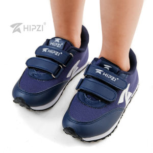 HIPZI Sepatu Anak Sneaker Anak Laki Laki Perempuan Olahraga Sport Anti Selip HADS Navy Putih Terbaru 2023