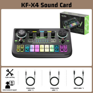 KOORFLY KFX4 Live Sound Card Mic Set for Live Show Full Set Mobile Phone Computer Microphone Live Only Equipment