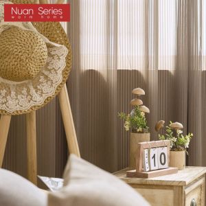 1PC Modern Sheer Curtain Simple Warm Tulle Bedroom Living Room Window Curtain For Home Decor Nuan Series