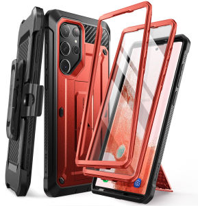 SUPCASE Unicorn Beetle Pro Case for Samsung Galaxy S23 Ultra 5G (2023) Extra Front Frame Full Body Dual Layer Rugged Belt Clip Kickstand Case with Built-in Screen Protector