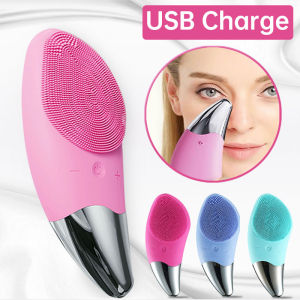 Cammuo Face Cleansing Brush Mini Electric Facial Cleansing Brush Sonic Silicone Facial Cleanser Deep Pore Cleaning Skin Massager
