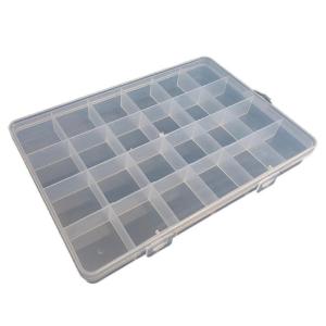 24 Grids Plastic Storage Box Compartment Container for Beads Earring Box for Ring Earring Necklace Crafts