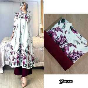 Citra Pakis Fashion - Melanie Setelan Wanita Ceruty Kekinian Oneset Baju Kondangan Wanita Terbaru