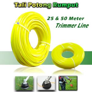 TITIK TIGA Nylon Cutter Trimmer Line 25 Meter 50 Meter / Tali Senar Mesin Potong Rumput / Senar Nilon Potong Rumput