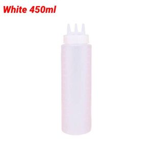 3 Holes Squeeze Bottle Sauce Vinegar Oil Ketchup Gravy Cruet Condiment Dispenser for Oil BBQ Sauces