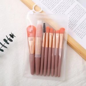 👑BY 86  Cosmetic Tool Kit Makeup Brush Portable 8pcs/Set Beauty Lip Brushes  化妆刷套装眼影刷便携柔软唇刷鼻影眼影散晕染刷化妆工具