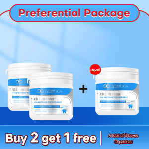 LYDIMOON V34 Whitening Tooth Powder | tain Removal Teeth Whitening Breath Freshener Tooth Powder  50g Teeth Whitening Toothpaste Deep Clean Tooth Stain Removal Brightening Teeth Appearance Fresh Breath Daily Oral Care